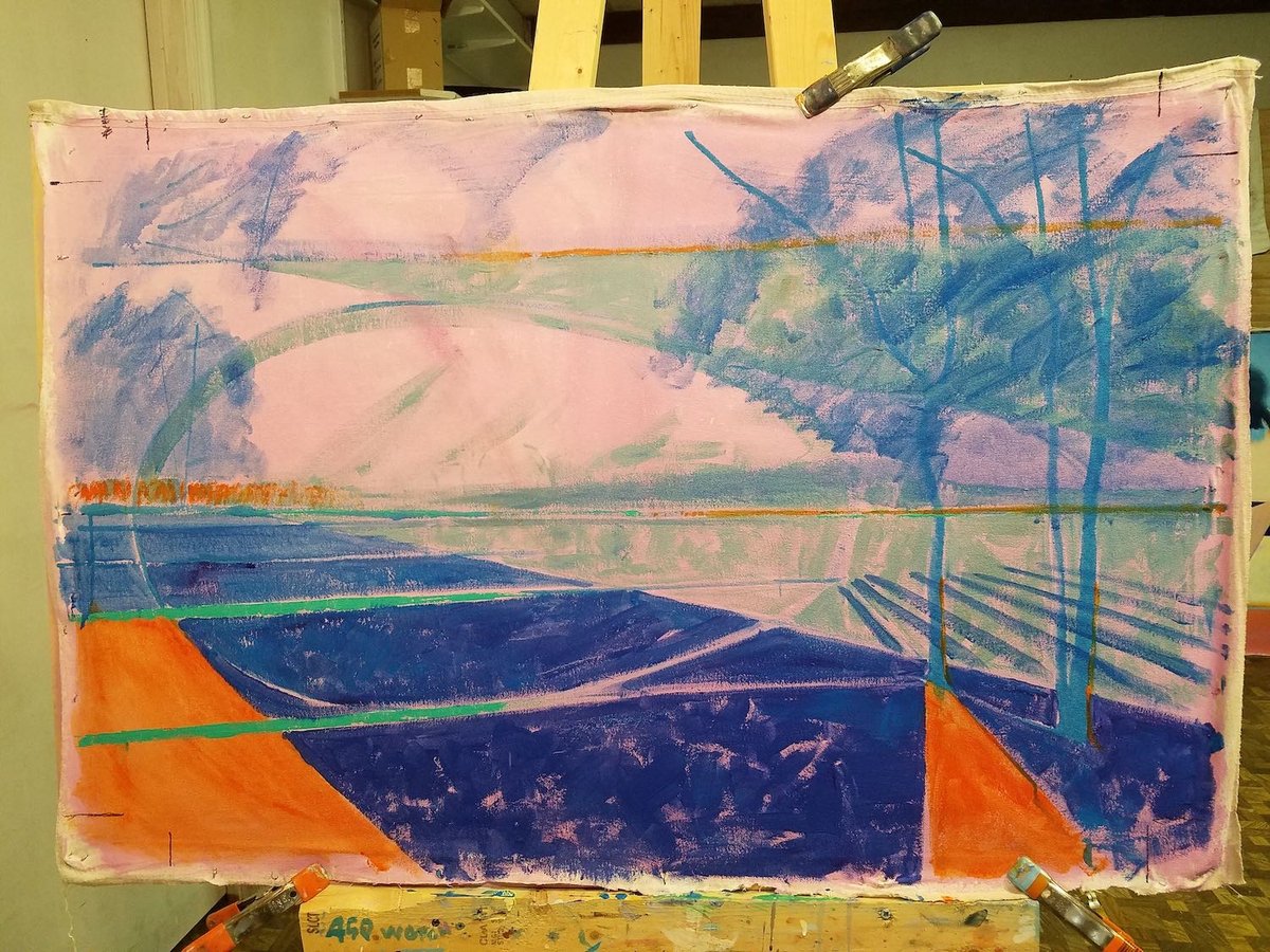 ABB3art's tweet photo. WIP- On the river near Mallory's Point, Tappahannock.
.
.
.
.
#painting #mixedmedia #oilpainting  #abstractart  #colorful #contemporarypainting #contemporaryart #modernart #virginiaart #modernism  #exploretocreate #instaart #aaronbowles #aaronbowles3 #artcollectors https://t.co/12AajmWDWb