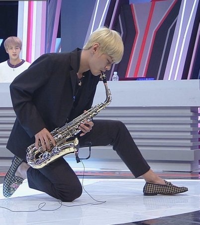 He's gonna try to show off his ability to play saxophone but you'll both end up laughing