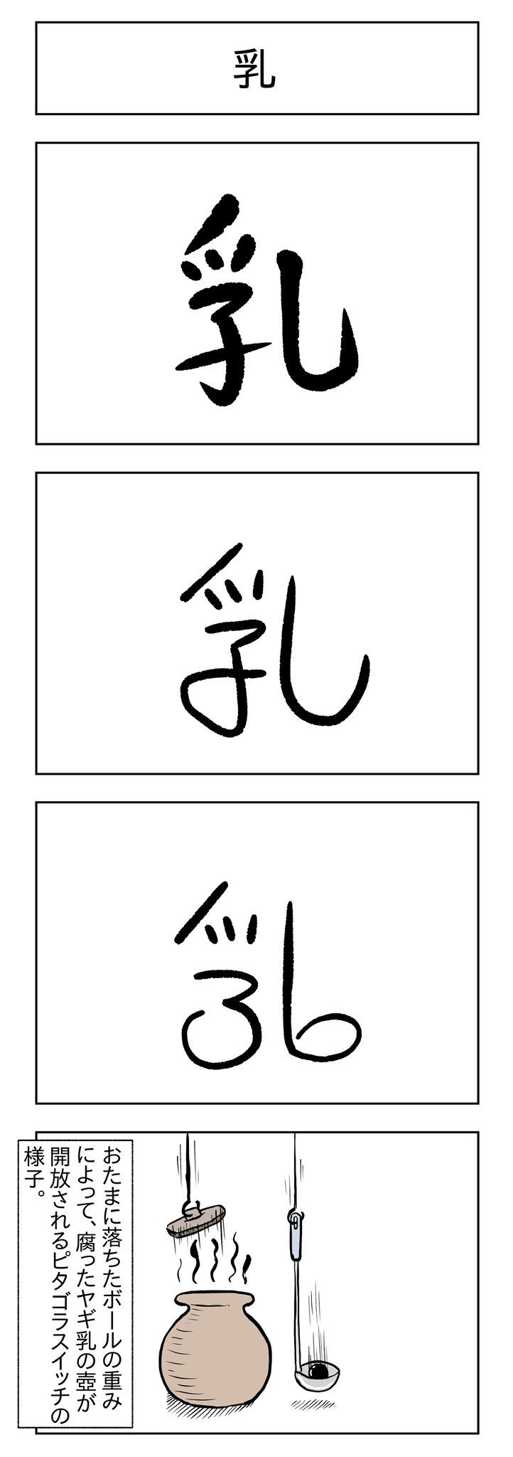 Twitter 上的 小山コータロー ギャグ漫画作家 再掲 漢字の成り立ち4コマ です 漢字の歴史を学ぼう T Co lgdrqbdv Twitter