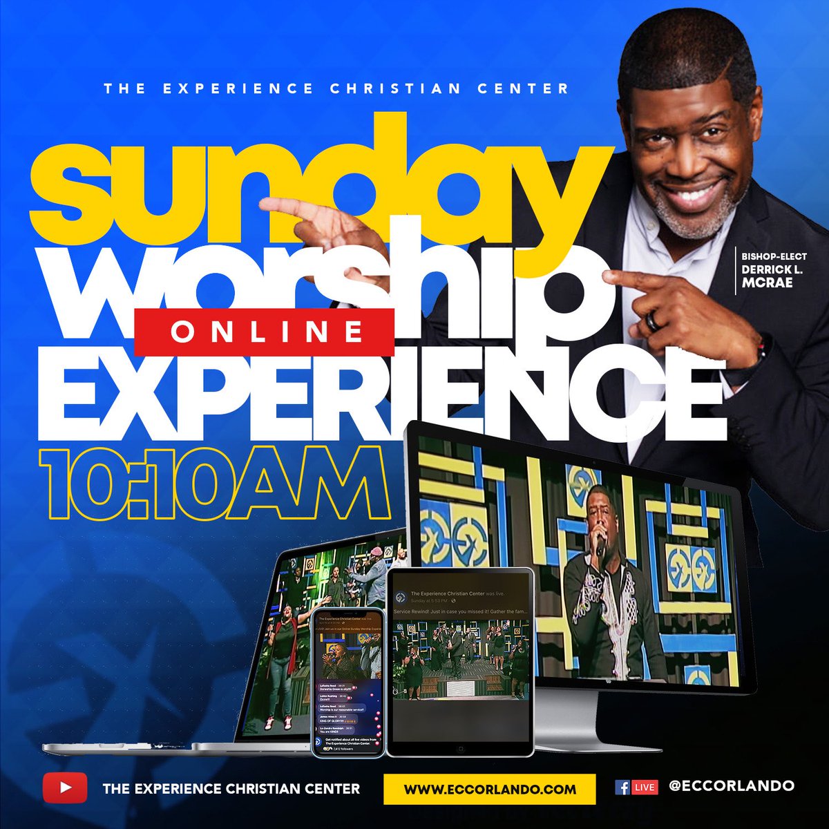 eccorlando's tweet photo. We’re bringing our living room to yours this weekend as we worship God &amp; hear a word from @pastordlmcrae . 🙌🏾
-
Don’t forget to set your alarms!⏰
One service only ONLINE at 10:10a #theexp #eccorlando https://t.co/cqRNTwofKe