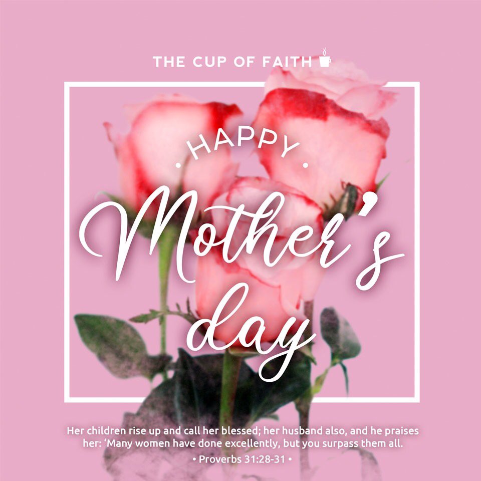 TheCupofFaith's tweet photo. Happy Mother's Day!!

Proverbs 1:8-9
Listen, my son, to your father’s instruction and do not forsake your mother’s teaching. They are a garland to grace your head and a chain to adorn your neck.  

#TheCupOfFAith #CupOfFaith #CCF #ChristianCoffeeShop #JesusFirstCoffeeSecond https://t.co/QU7r0PPKCm