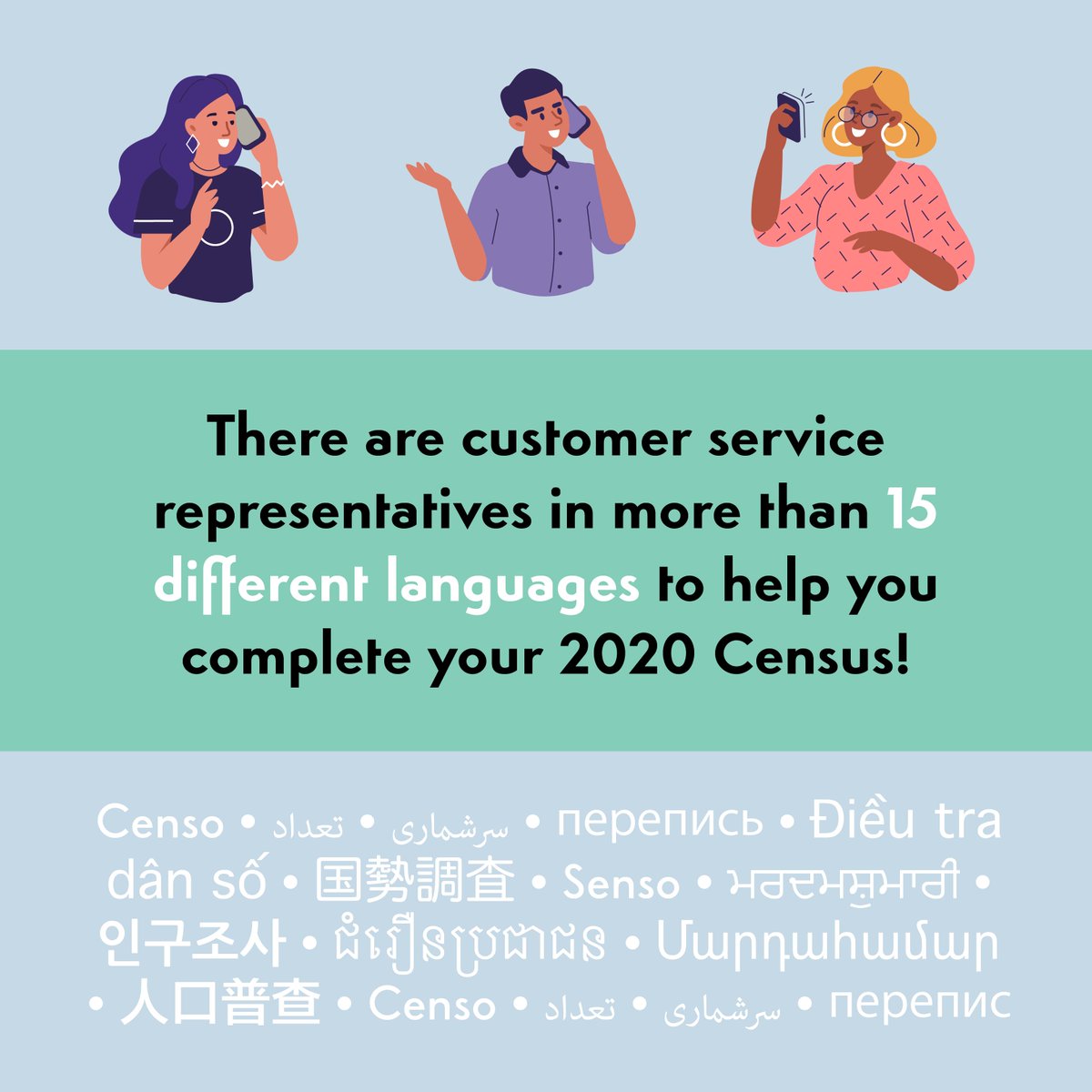 ButteCounts2020's tweet photo. Looking to fill the census out by phone? The Census has customer service representatives in more than 15 different languages to help you fill out the #2020Census. Visit https://t.co/EV40vSiA9n to see the full list #CaliforniaForAll #ICount https://t.co/vAVnzhMZNb