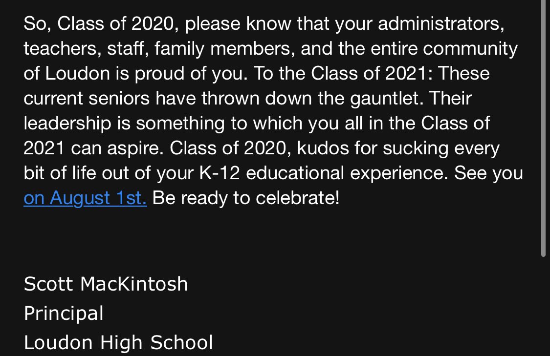 To the Class off 2020