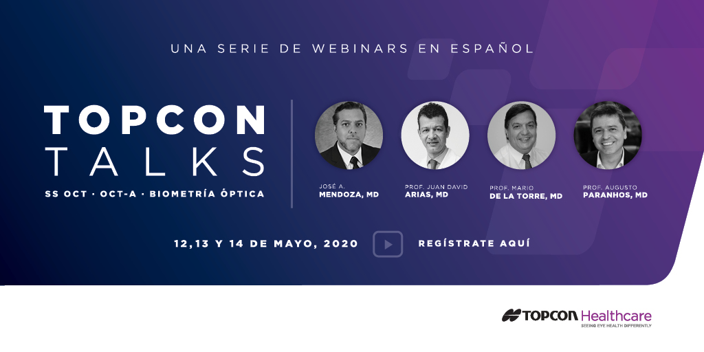 TopconHealth's tweet photo. “Regístrese hoy para escuchar la opinión de los más renombrados expertos de América Latina en el campo de Retina, Glaucoma y Biometría Ocular” https://t.co/SDdJQ1uoCf #Topcon https://t.co/CJLefdqLUQ