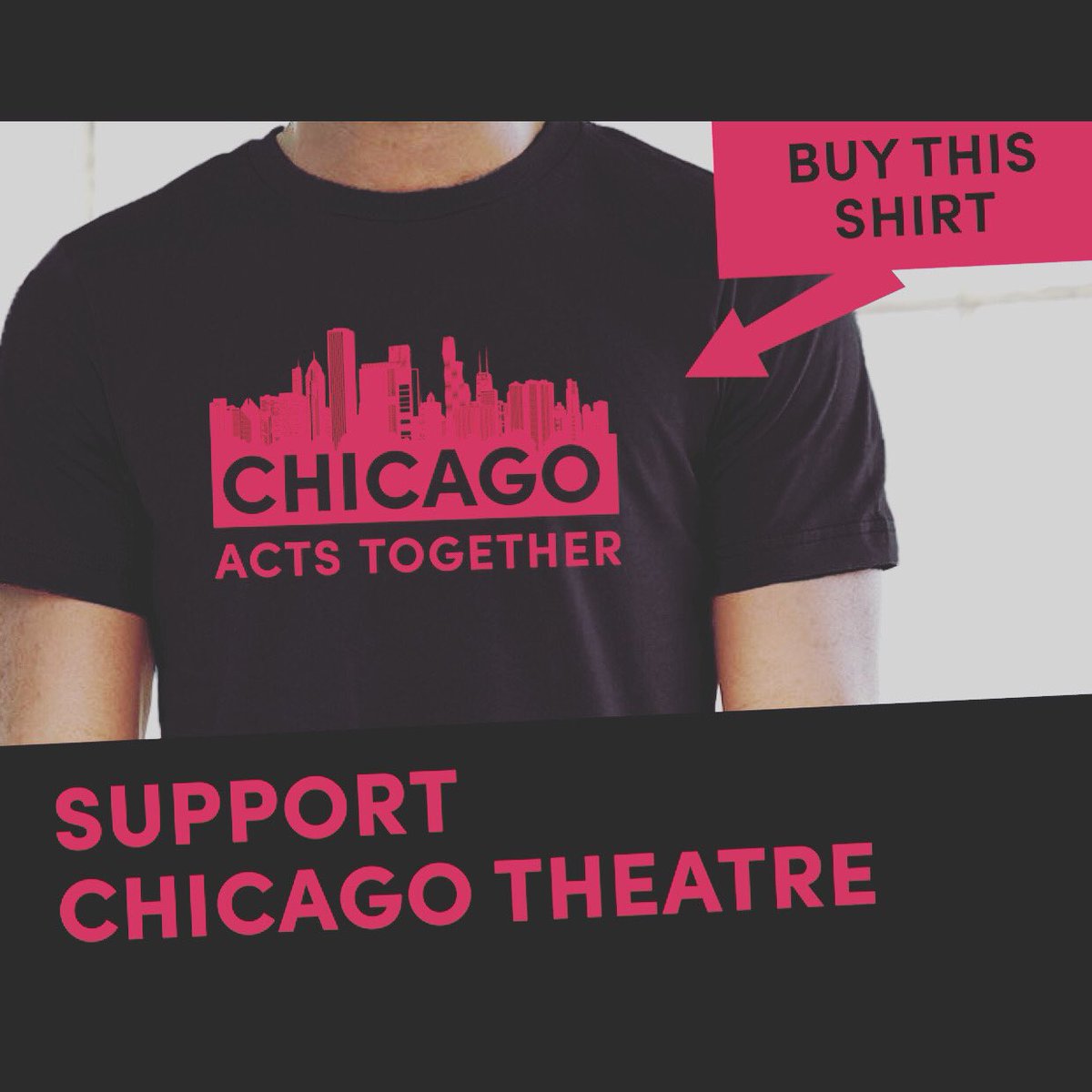 We’ve joined forces with over 100 local theatre companies to promote a limited edition t-shirt with 100% of proceeds going to <a href="/ChicagoPlays/">ChicagoPlays</a>’ Chicago Theatre Workers Relief Fund. When Chicago is in crisis, #chicagoactstogether
 
Get the shirt thru May 19 -> steppenwolf.org/chicagoactstog…
