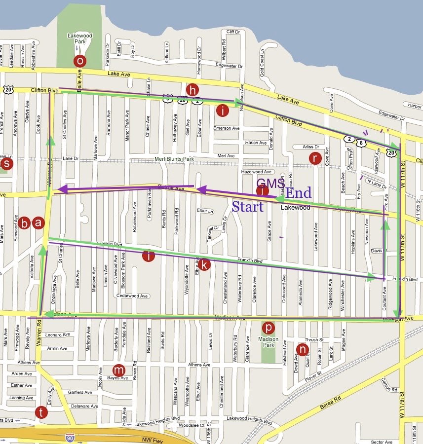 LkwdGarfield's tweet photo. Hey Garfield! Here is Tuesday’s Staff Parade Route! We cannot wait to see you then! https://t.co/APj0YOBWSl