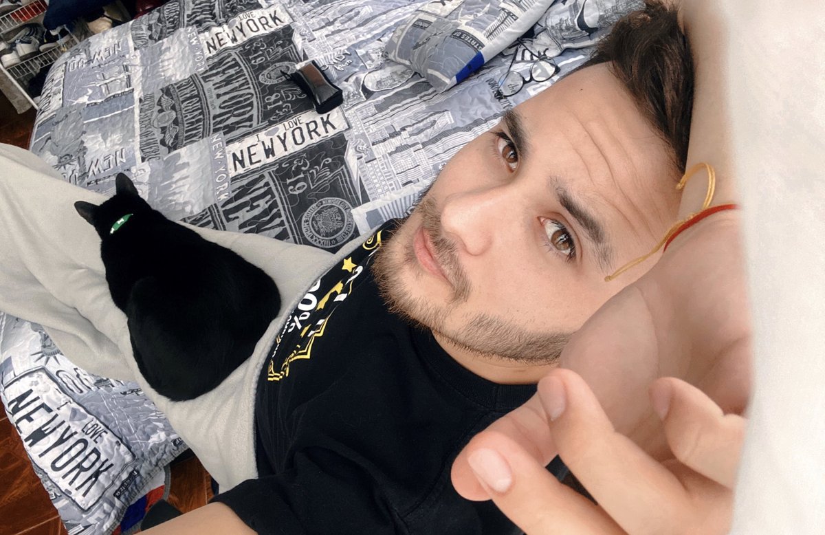 briesgamb's tweet photo. Toda la cama desocupada pero no, el man necesita estar arrunchado sobre el papá. https://t.co/iSqZ6Q1dxX