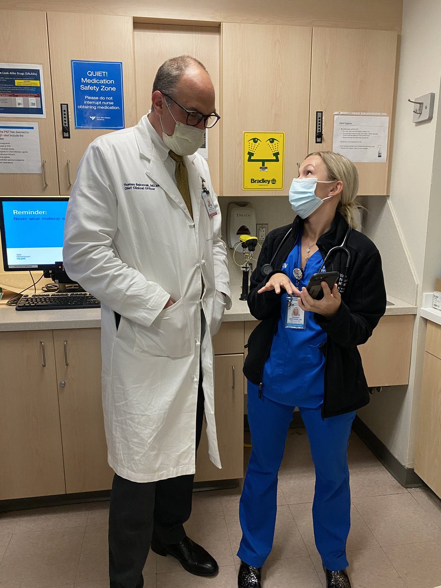 ena_enawill58's tweet photo. @YNHH @NbnaInc @JONAonline @tweetAONL Meet RN Miranda sharing with CCO/CMO Dr. Balcezak @ynhhealth how tools on iPhone critical in helping care for her COVID-19 patients. Access to barcode scanning, alerts/reminders, lab results &amp; document in the palm of her hands. IV team showing how to use vein finder @LisaSStump https://t.co/OJgcNRaYhm