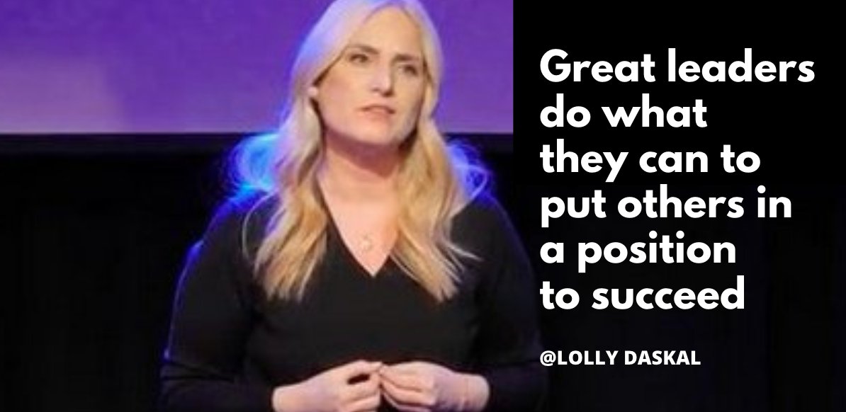 Great leaders do what they can to put others in a position to succeed. ~<a href="/LollyDaskal/">Lolly Daskal</a> bit.ly/2KoZBmu #Leadership #Management #TedTalk #Tedx #Speaker