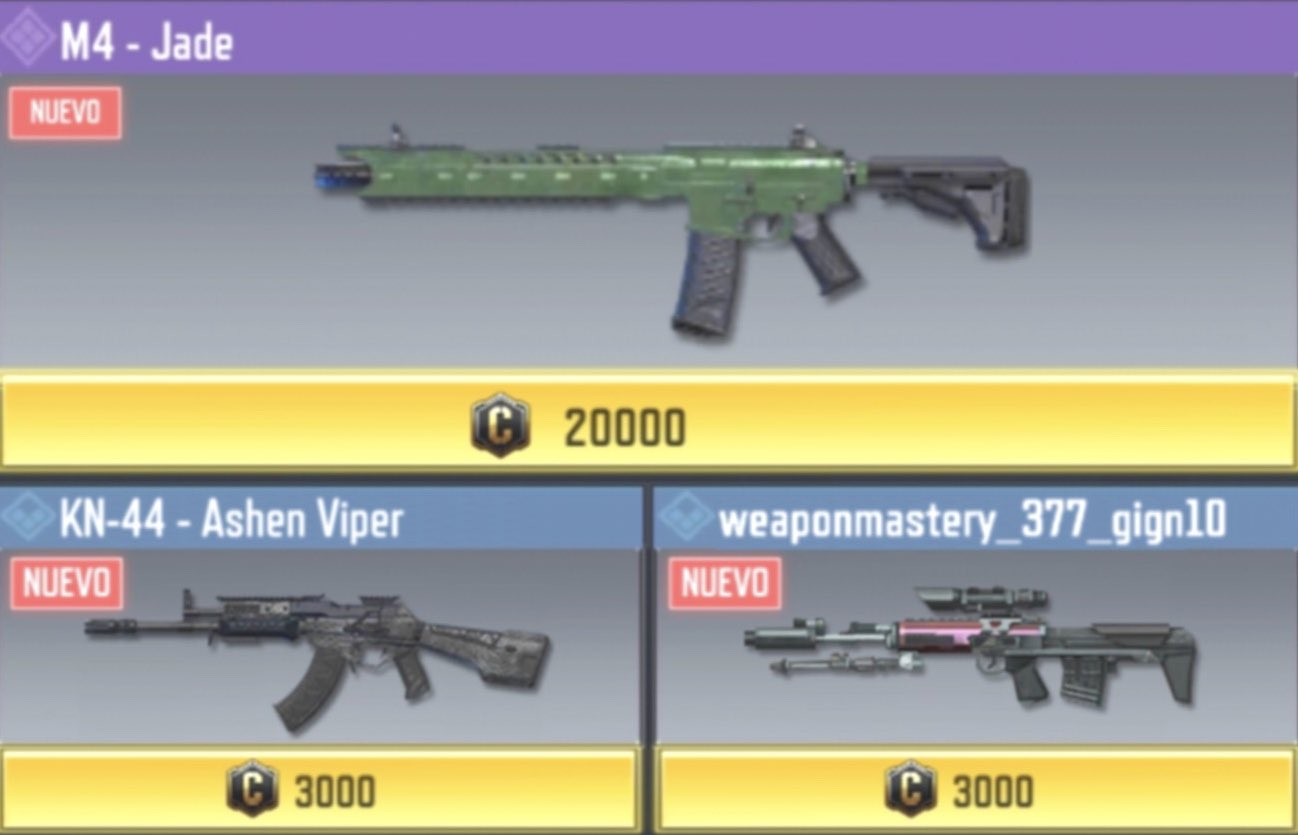 Codモバイルリーク情報 えーす 実を言うとkn 44 Ashen Viperだけの画像が出回ってますが 明らかに怪しいsvu Asが切り取られているのは皆さんご存知ないと思うので載せますね Kn 44 アシェンバイパー迷彩についてはクレジットストア更新スケジュールも出 Codモバイルリーク情報 えーす 実を言うとkn 44 Ashen Viperだけの画像が出回ってますが 明らかに怪しいsvu Asが切り取られているのは皆さんご存知ないと思うので載せますね Kn 44 アシェンバイパー迷彩についてはクレジットストア更新スケジュールも出