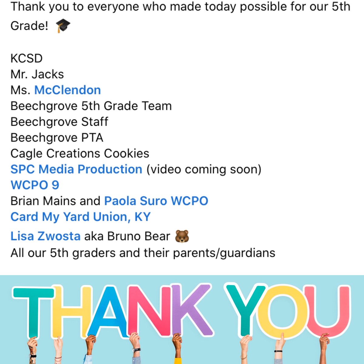 BeechgrovePTA's tweet photo. ❤️ Thank you! ❤️
#BGBruinPride 🐻🐾 https://t.co/PYKVO2gGId
