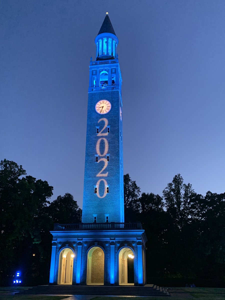 The Morehead-Patterson Bell Tower is looking mighty fine tonight. Congratulations to the Class of 2020!