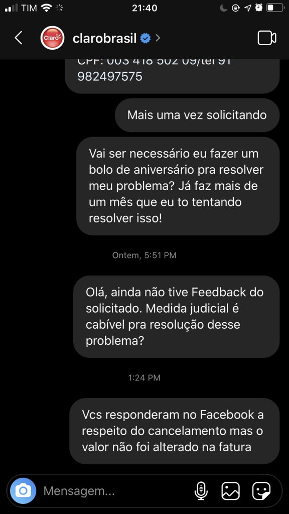 bezerra_br28's tweet photo. Estou a semanas entrando em contato com a @ClaroBrasil tentando resolver o problema de cancelamento dos canais a “lá carte” do meu pacote, comecei q reclamar exatamente no dia 02/04/2020 via chat do site, Instagram , Facebook e mensagem no Twitter. https://t.co/TcteklYe2b