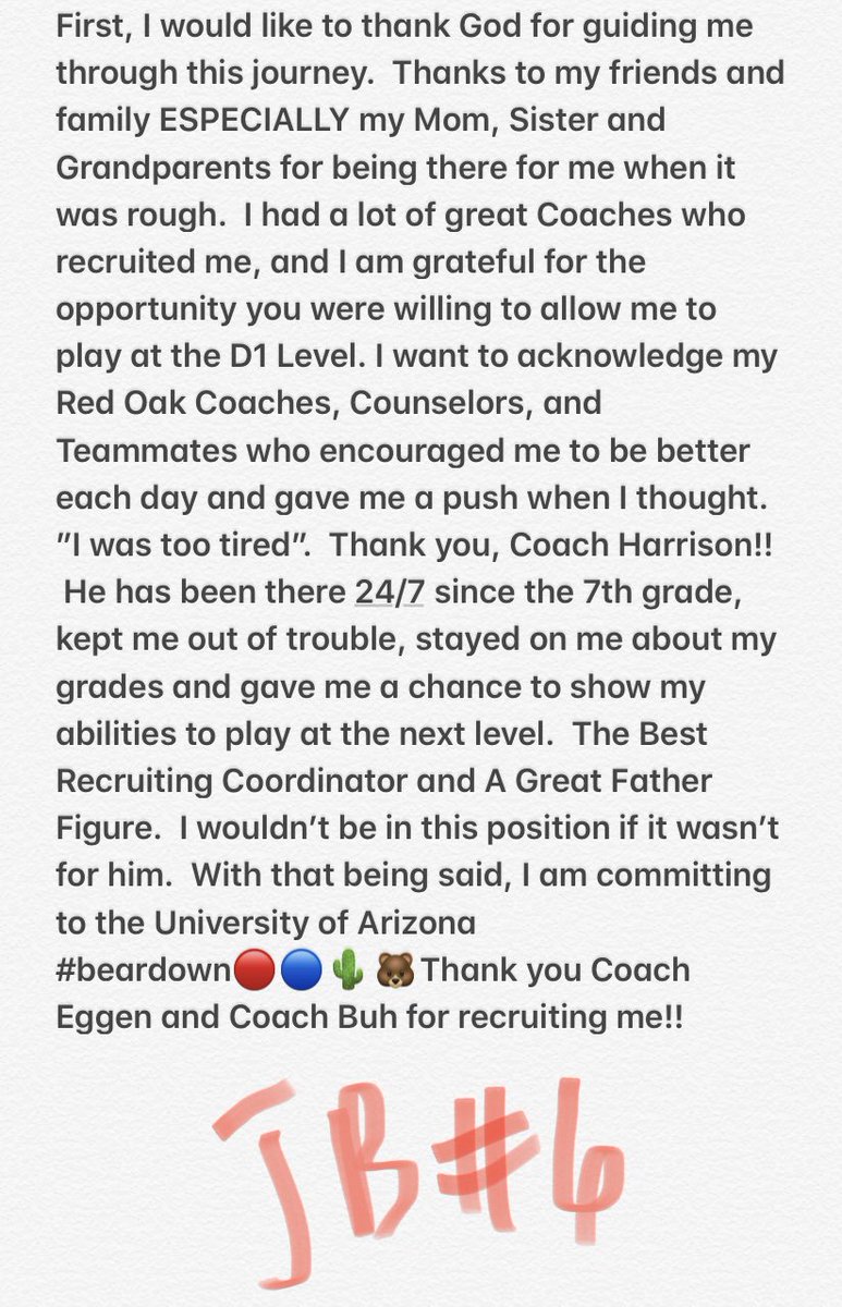 Jbfor6's tweet photo. @RedOakCoach @rohawksfootball @CoachEggenAZ @UofA121CoachBuh @CoachQ20 https://t.co/AqyF8AIyZ1