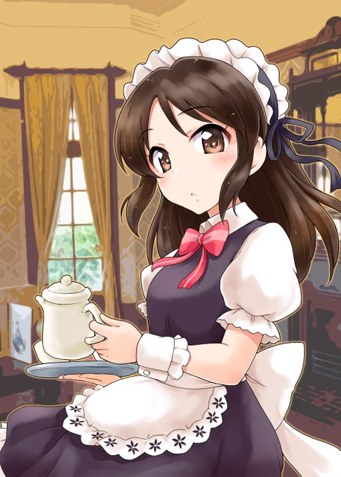 #メイドの日 
 #ありふみ
 #橘ありす #鷺沢文香

過去絵ですが 