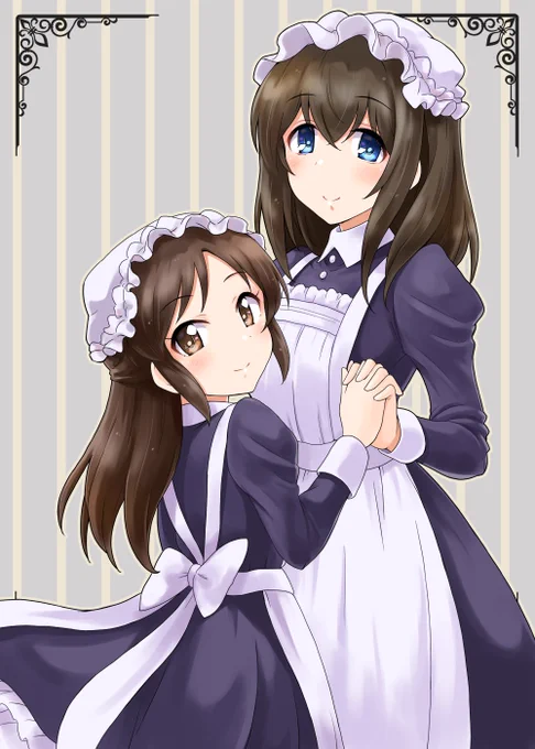#メイドの日 
 #ありふみ
 #橘ありす #鷺沢文香

過去絵ですが 