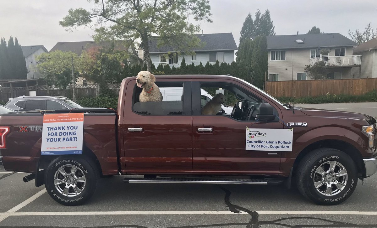 PoCoChristine's tweet photo. Virtual May Day parade to thank our frontline workers! @PoCoGlenn @BradWestPoCo @stevedarling @cqrcmp @CityofPoCo @pocofire #PoCoMayDays #PoCoProud https://t.co/dmUcdfu72g