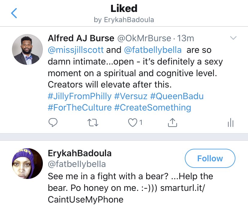 OkMrBurse's tweet photo. Thanks for the energy queens @fatbellybella @missjillscott #Versuz #ForTheCulture #ISmellDifferentWhenILeaveYou https://t.co/u8GV9kP8gz