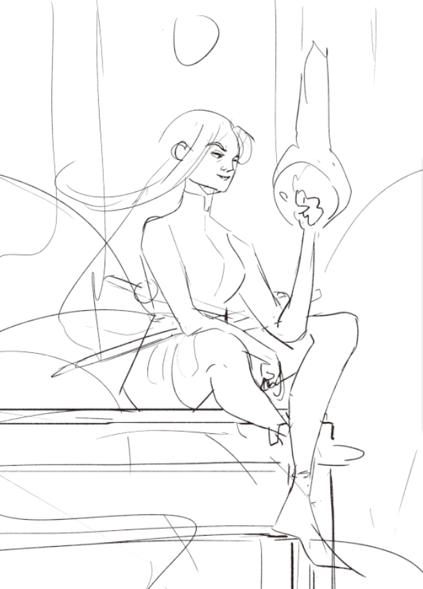 some marvel ladies....super scribbly sketches but can yall guess who? 
