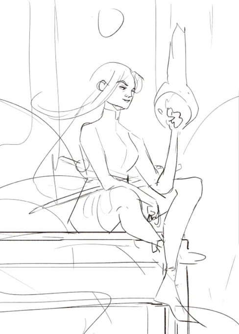 some marvel ladies....super scribbly sketches but can yall guess who? 