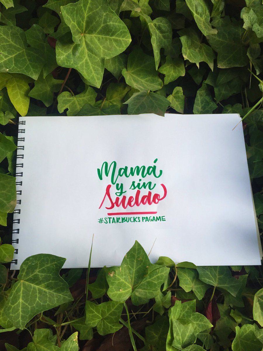 En el #DiaDeLaMadre siguen habiendo trabajadoras que #Starbucks suspendió, dejó sin su sueldo y, aún así, dedicó toda su semana a promocionar ofertas y regalos. ¿Ese es el regalo que la falsa pyme tiene para sus trabajadoras? #StarbucksPagame (lettering: <a href="/elenitaa_bravoo/">Elena Bravo</a>)