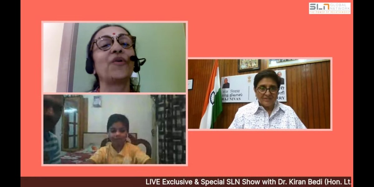 sodhisumedha's tweet photo. Its not #NewNormal its Real Normal says @thekiranbedi maam #SLNshow advises parents to be selective abt. the programs they watch on tv, their behaviour, Its home school now parents are the teachers and principals now, lets instill values @YoSwaroop @Francis_Joseph @ashokkp https://t.co/LUkSHRJbox