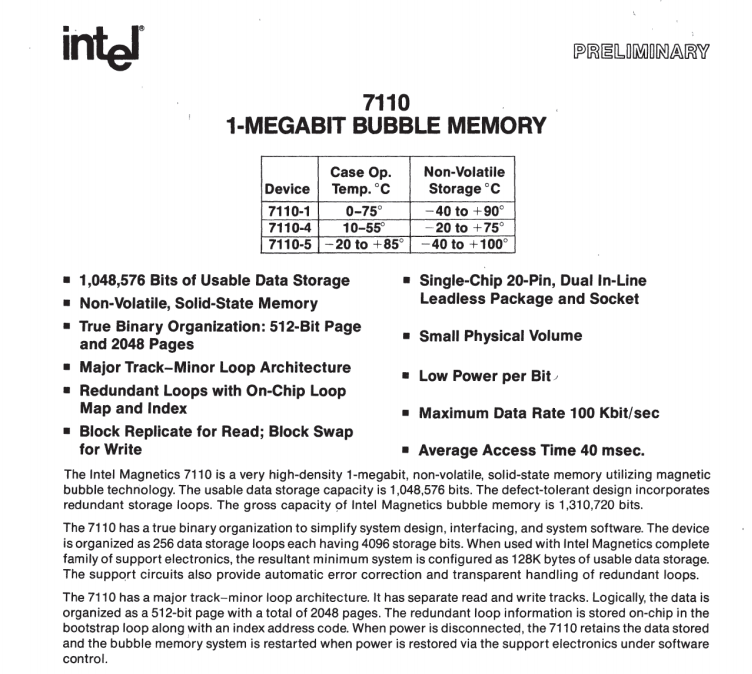 This uses an Intel 7110-4 module, so that's 128 kilobytes of non-volatile memory.