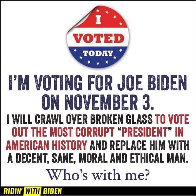 criteria681's tweet photo. @JoeBiden Your nation is behind you ! We will be lining up to #VoteForBiden in November because only #VotingBlue2020 will erase the Red from the Senate and Congress,otherwise #MoscowMitch and his cohorts will work against you.. we remember the 8yrs of awesomeness of you and PrezObama! ๐บ๐ธ๐ https://t.co/Tu2kkZxQLQ
