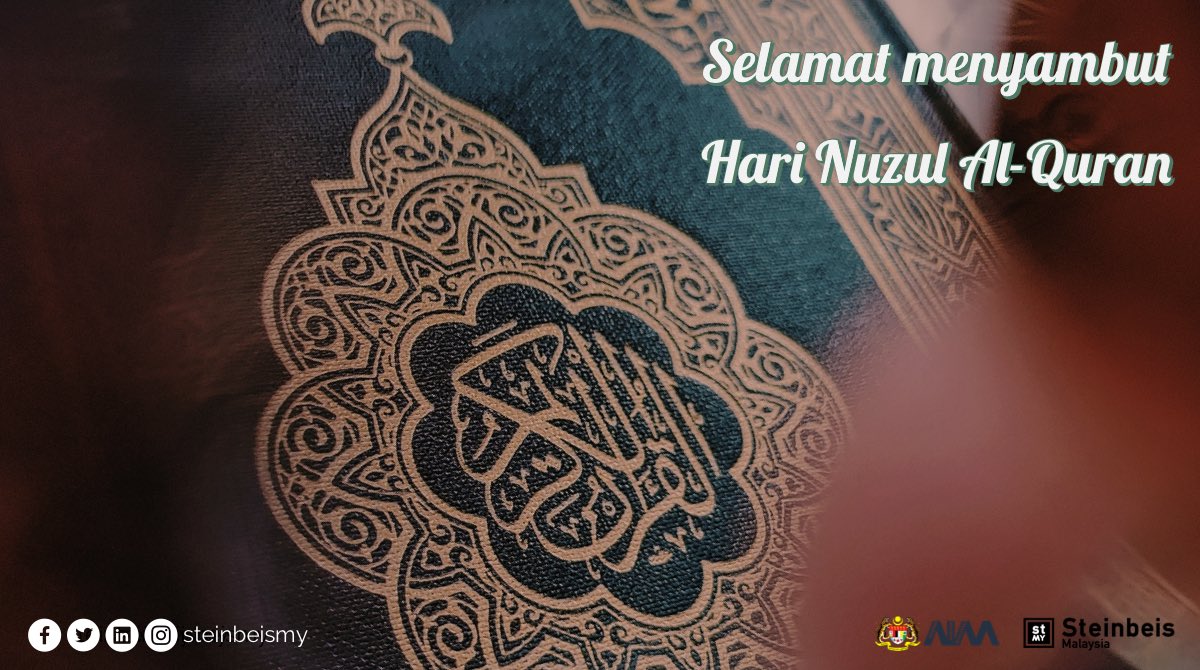 steinbeismy's tweet photo. "Sesungguhnya Kami telah menurunkan Al-Quran itu pada malam yang berkat; (Kami berbuat demikian) kerana sesungguhnya Kami sentiasa memberi peringatan &amp; amaran (jangan hamba-hamba Kami ditimpa azab)."
- Surah Ad-Dukhaan(44:3)
#NuzulAlQuran
#RamadanMubarak
#steinbeisMY
#inovasiMY https://t.co/Eheuk3ExgE