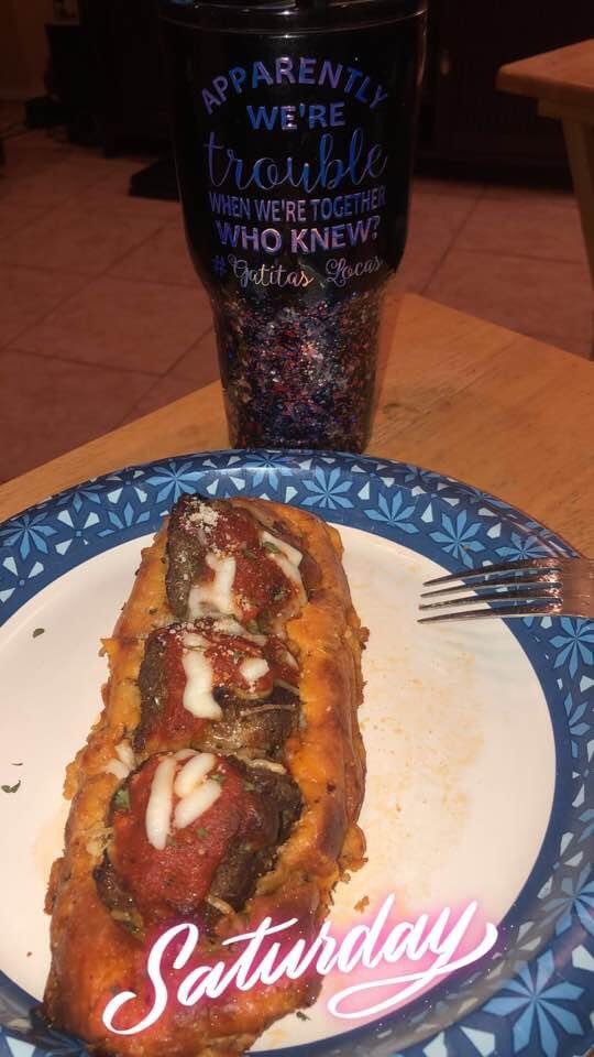 Keto Meatball Sub 🇮🇹 #keto #fatheaddough #meatballs #sub #ketorecipes #mozzarella #cheese