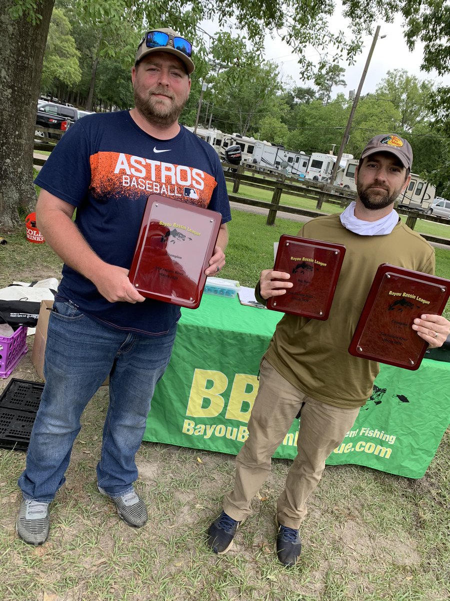 BayouBassin's tweet photo. Congrats to Nathan &amp; Justin for wining it all today! 1st over all, big bass,  &amp; Big Red! https://t.co/GtzxLWYeEl