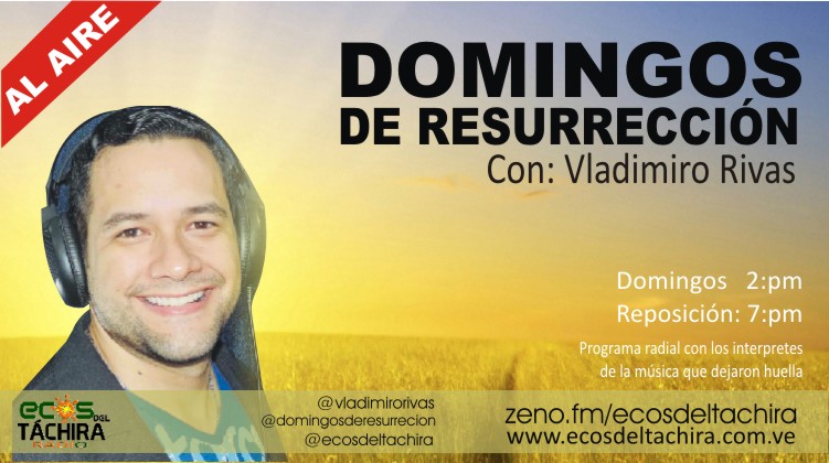 ecosdeltachira's tweet photo. Todos invitados a escuchar "DOMINGOS DE RESURRECCIÓN, porque los que dejan huella, nunca mueren".- a través de 🎧 https://t.co/lxpw5c3RAn la mejor programación musical 24/7 @resurreradio @vladimirorivas #ecosdeltachira #musicaviral #VenezuelaMigrante #AmericaLatina https://t.co/Y7Px458ZRb