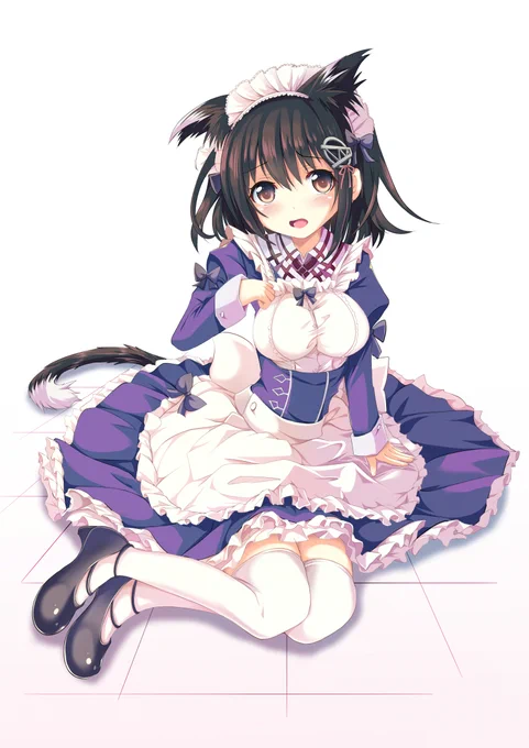 #メイドの日 らしいので、便乗してみる。以前のメイドさんにちょっと手を加えたのと、フォーミダブルちゃんと羽黒メイドちゃんで 
