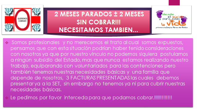 LapsicoMariela's tweet photo. PSICOLOGOS PRIMERA INFANCIA (MEC) NECESITAN PERCIBIR SUS HONORARIOS!!! AYUDANOS A VIRALIZAR ….POR LA DIGNIFICACIÓN LABORAL!!!!!. https://t.co/aZ81VJoWfW