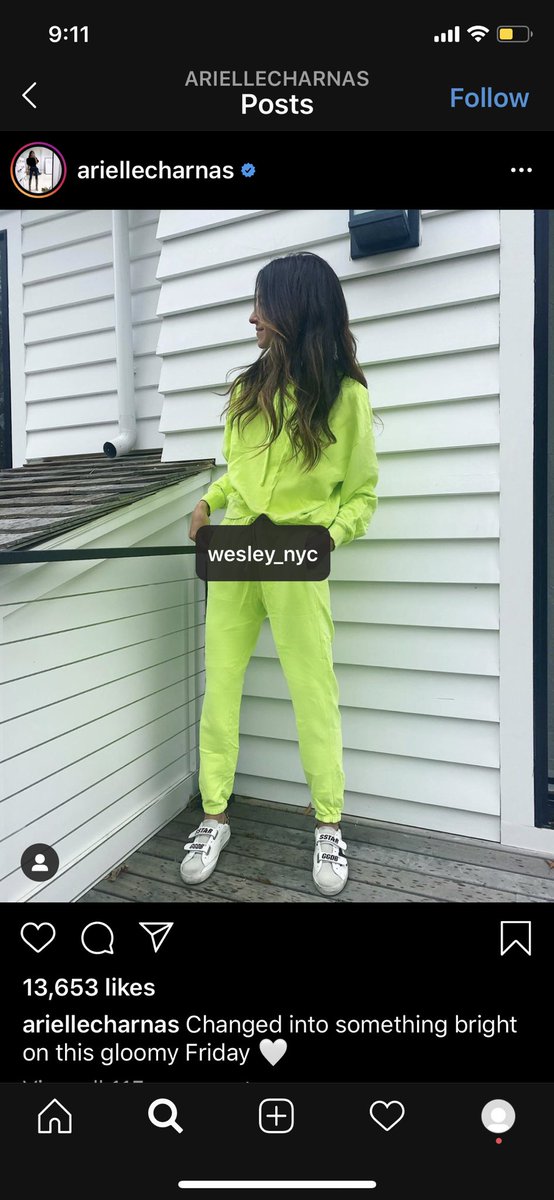 This is a sweatsuit sold exclusively on Bandier (which she invests in) and Shopbop (a longtime brand partner).