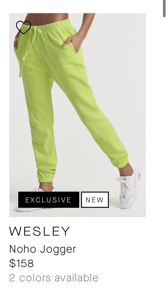 This is a sweatsuit sold exclusively on Bandier (which she invests in) and Shopbop (a longtime brand partner).