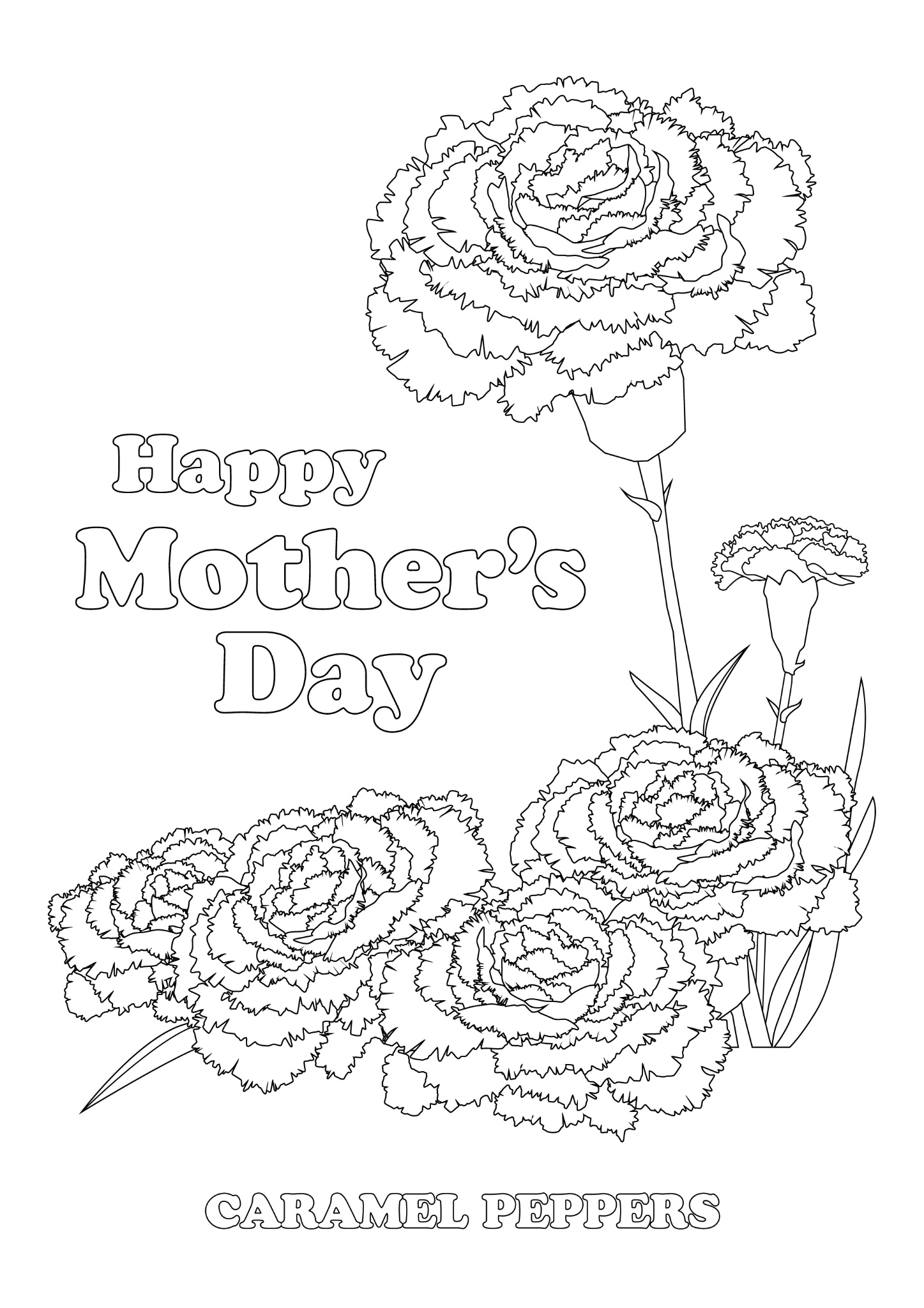Twitter 上的 キャラメルペッパーズ Official Ryoさんから塗り絵のプレゼントです お母様に感謝の１日を 母の日 カーネーション 塗り絵 ありがとう T Co Gtrnih7mib Twitter