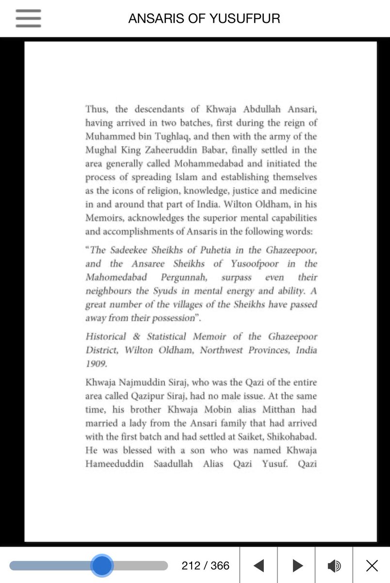 Dr. Ansari was a descendant - in a direct line - of Khwaja Abdullah Ansari of Herat through Khwaja Abdurreman. The family migrated to India in two batches; first in the reign of Mohammad bin Tughlaq and subsequently with Babur’s army in 1526. #DrMAAnsari