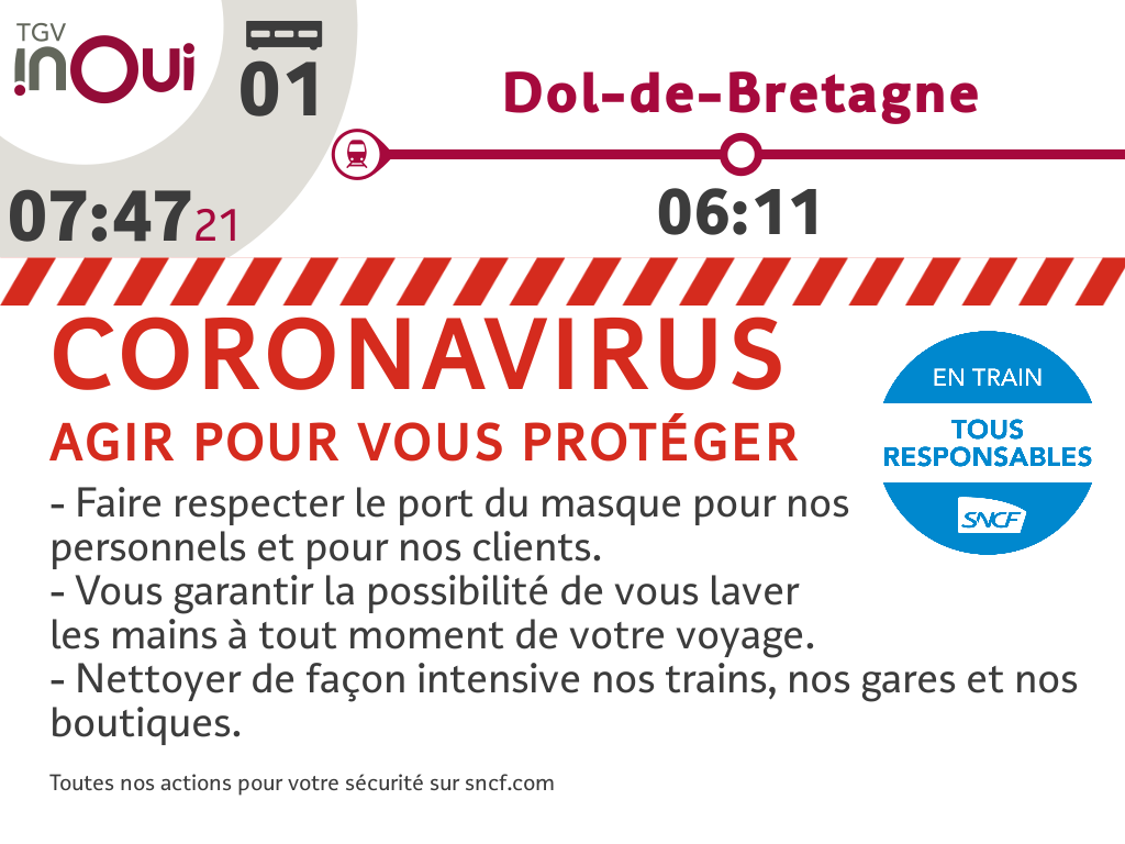 Pmatuchet's tweet photo. #SNCF 🚄 dès demain matin, voici quelques exemples de messages que vous trouverez sur les écrans de vos TGVs. #entraintousresponsables https://t.co/ergzHkTaXo