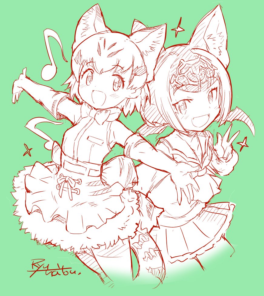 けものフレンズ おそようございます 昨日のピアノバージョン配信 てえてえ みんなフレ 内藤隆 漫画版けものフレンズ２ 第３巻よろしくね のイラスト