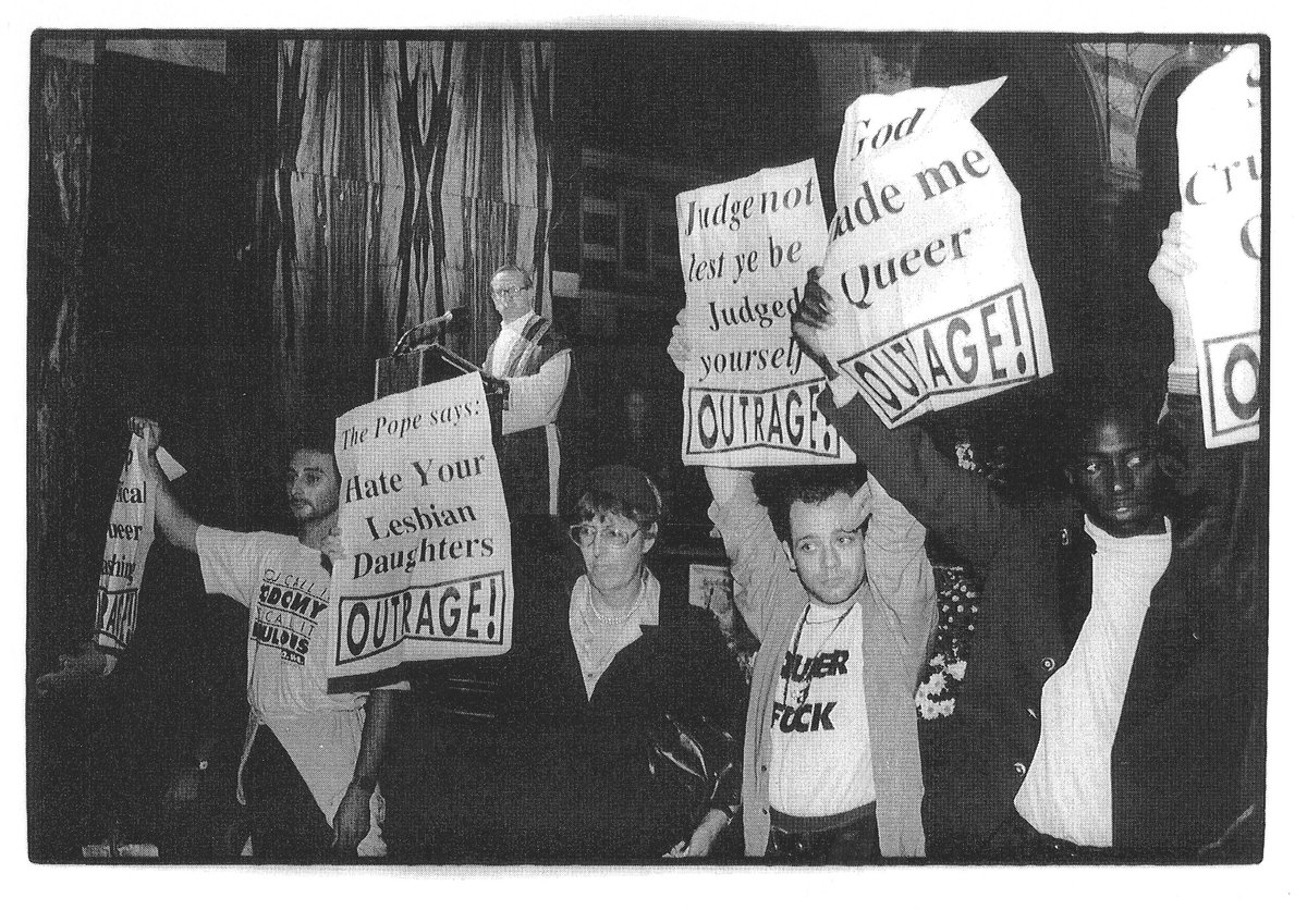 _gillianmurphy's tweet photo. On 10 May 1990, OutRage! was founded. It was a radical, non-violent, direct action LGBT human rights group which fought against homophobia in the State, the Church and society in general for 21 years. #LSELGBT For more see https://t.co/pTirM1JzUo  Photos: Steve Mayes https://t.co/G7Vfr7TVqw