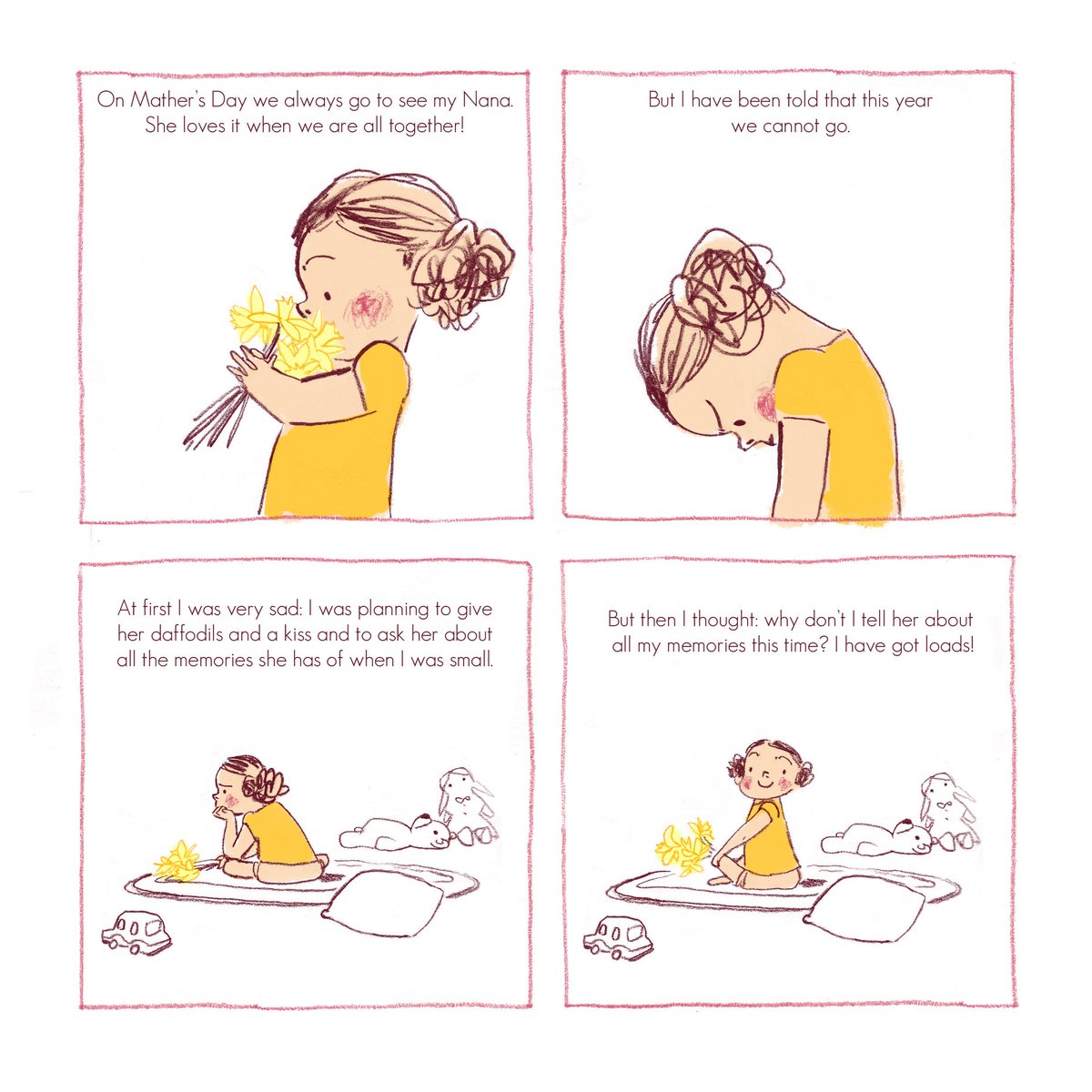 petitademas's tweet photo. This Mother's Day, share some Nana love! 💖
Simona Ciraolo, writer of "The Lines on Nana's Face", created this sweet comic to encourage you and your little ones to find new ways of keeping in touch with loved ones. 💝 Order @PublicStores and online at https://t.co/Gw4ywXFM6G. https://t.co/DTnnSP2PCL