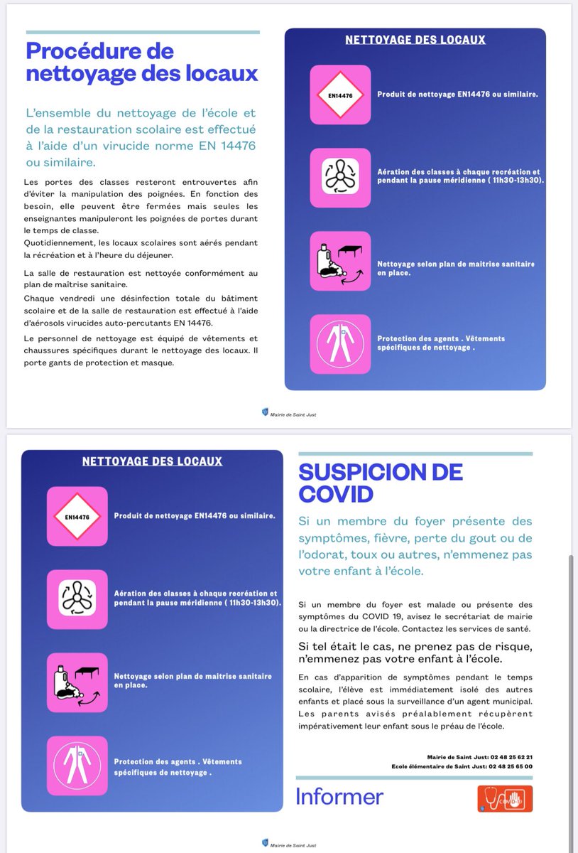 StephGStjust's tweet photo. Exemple protocole rentrée du #11mai mairie de #SaintJust https://t.co/4mZ7jvqEc5
