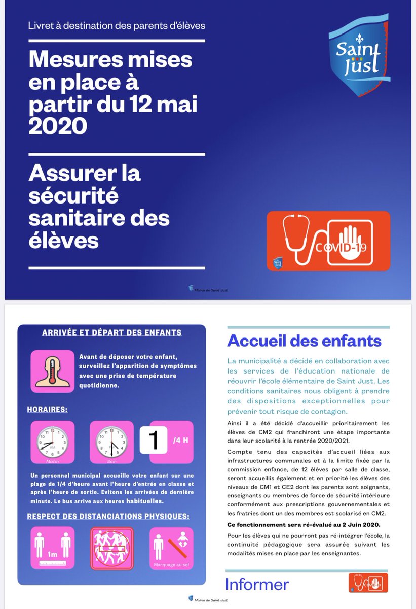 StephGStjust's tweet photo. Exemple protocole rentrée du #11mai mairie de #SaintJust https://t.co/4mZ7jvqEc5