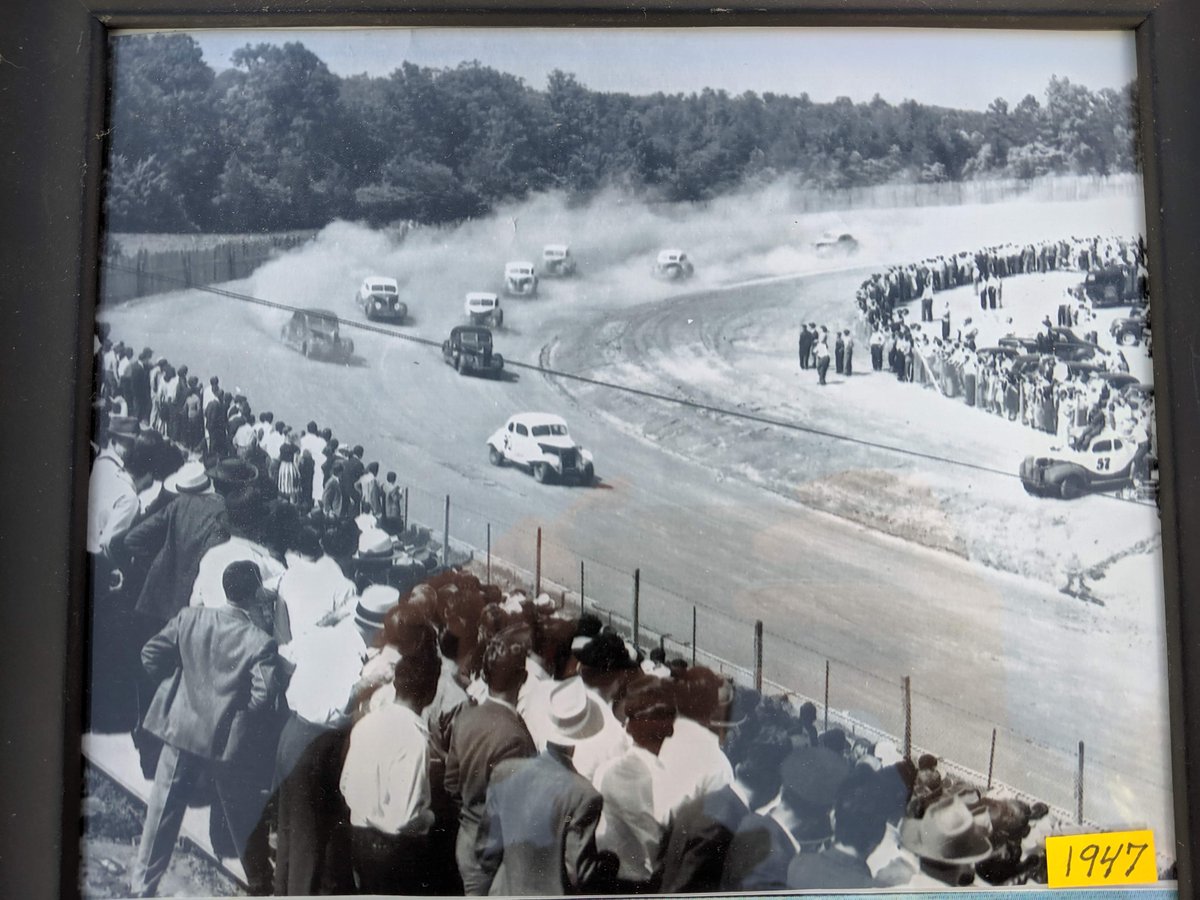 Paul had seen every race run at the track, and entertained us with tales of the track, its dirt origin, moonshiners, Junior Johnson, and the times the wooden grandstands were burned to the ground suspiciously. Here are some historic pictures Paul was nice enough to share. 3/16