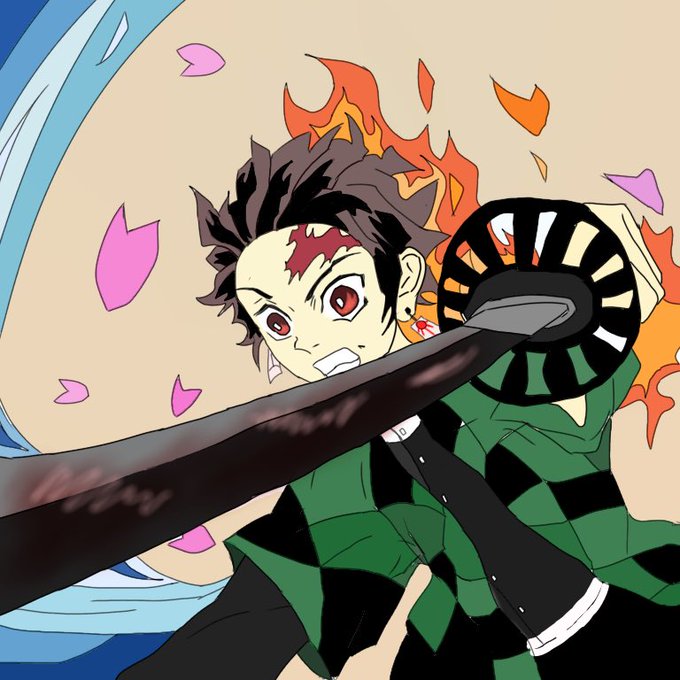 ロゼ/RozeさんがTwitterに投稿した竈門炭治郎(鬼滅の刃)のイラスト。