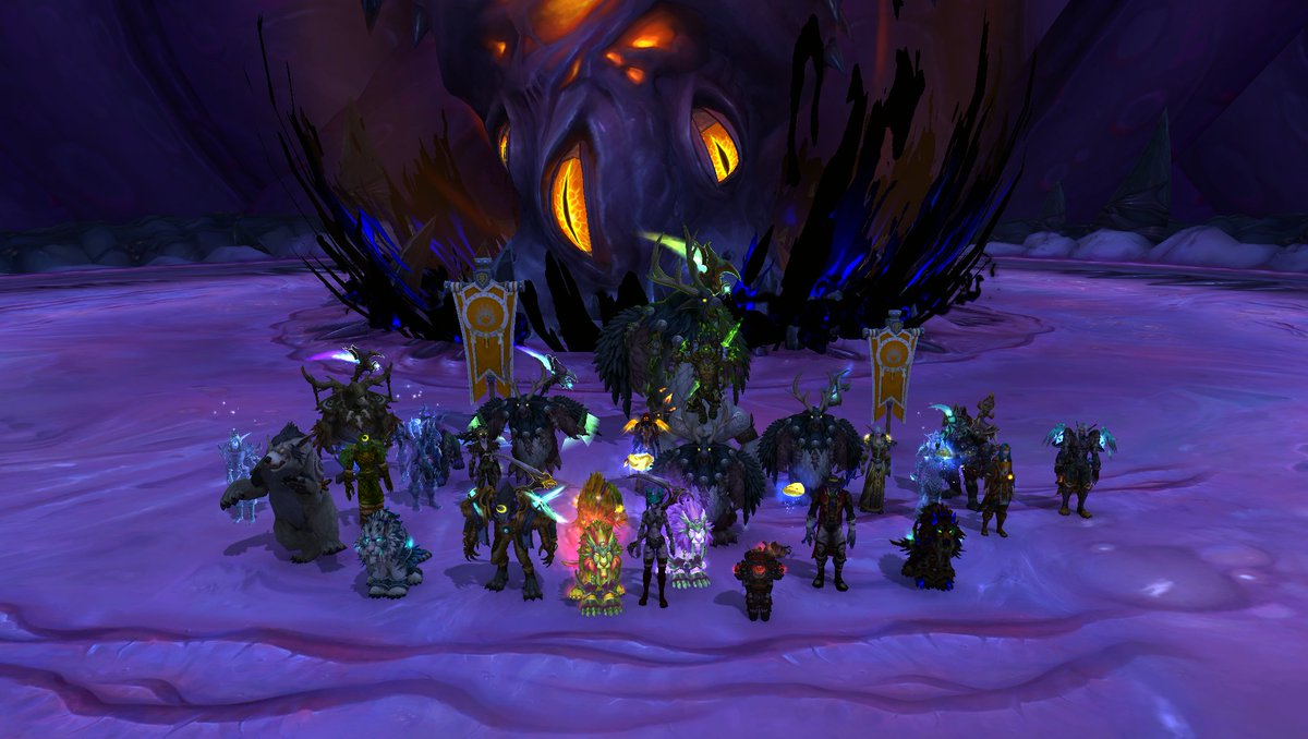 CultofElune's tweet photo. Carapice is down! The Cult is now 11/12 in Heroic Ny'Alotha. We're coming for you next, N'zoth! #alldruidguild #wowdruids #wow #worldofwarcraft #bfa #heroicraid #heroicnyalotha #furyofnzoth #forelune https://t.co/tUXvAmrRhz