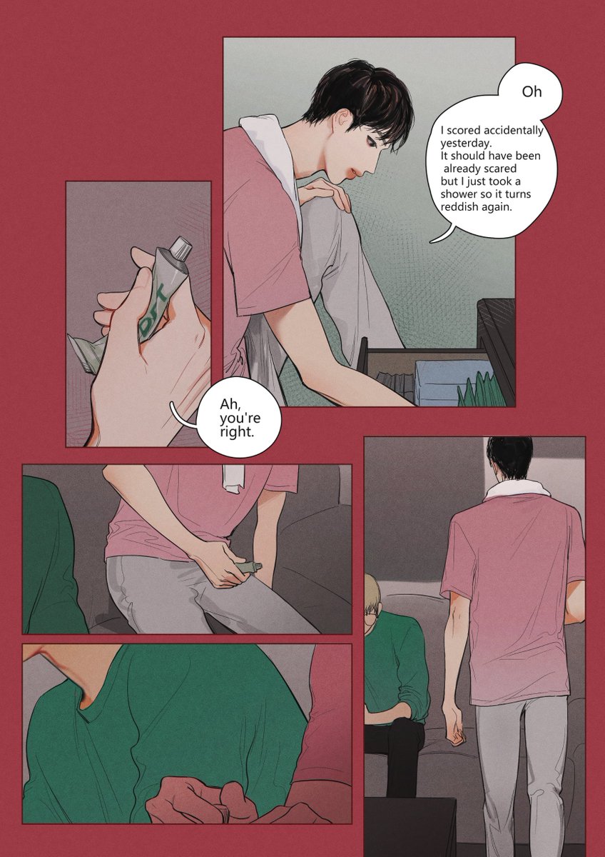 #namjin #랩진 
The phantom which had appeared many times in Namjoon's dream, was the reddish wound inlaided on that pale and skinny foot.
(tks for translation@xlotte17 )
(READ from right to left⬅️) 