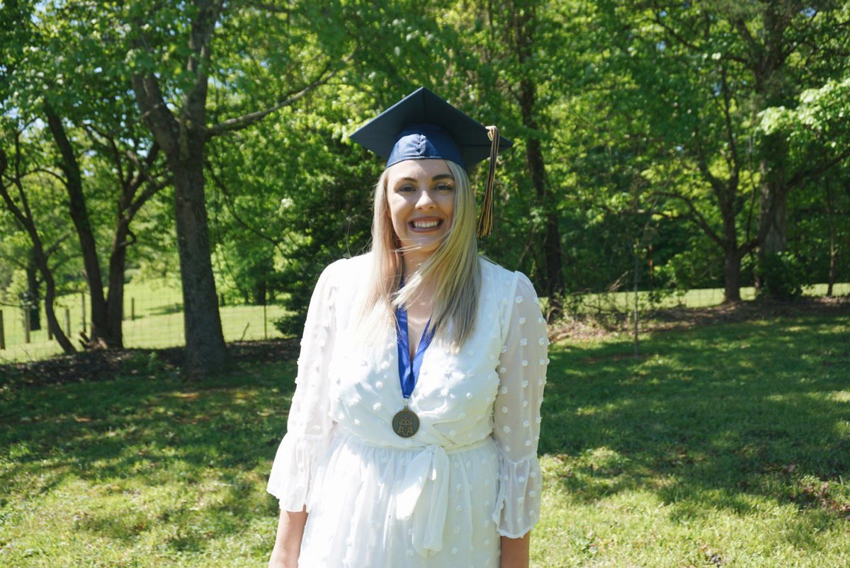 Today, I officially graduated Summa Cum Laude with a Bachelor of Science in Elementary Education degree!! Thank you, <a href="/etsu/">ETSU</a>, for the best four years of my life 🎓💛💙 #GoBucs