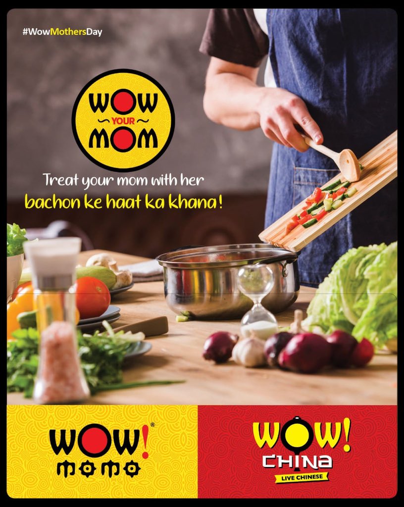 sagar_daryani's tweet photo. *The hand that rocks the cradle deserves a break today!* Ensure you own up the kitchen and give her some *#BachonKeHaathKaKhana* You can stir up, cook and fry or simply order in. All you need to do is give her the rest she deserves. So go ahead and #WowYourMom.  #WowMothersDay https://t.co/0iJatQZlkd